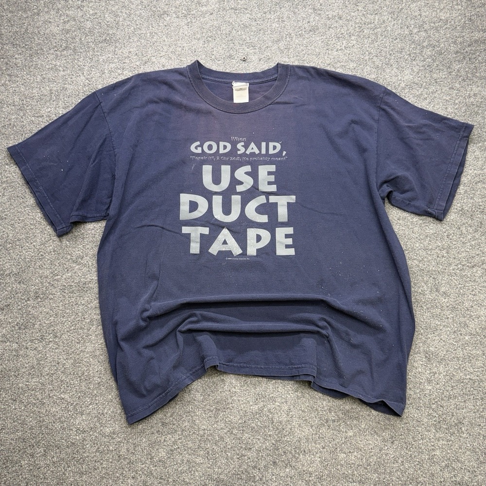 Vintage Jesus Said T Shirt Men's Size 2xl Navy Blue/Gray‎ 2000s Faded